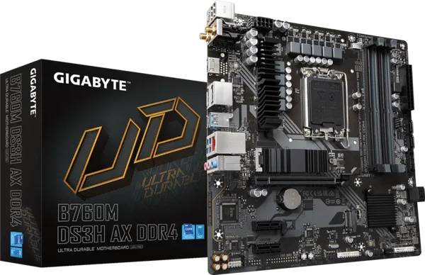 Gigabyte B760M DS3H AX DDR4, DDR4, s1700, mATX